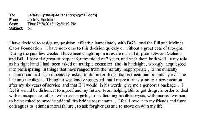 Newly Released Department of Justice Files Reveal Allegations Linking Bill Gates to Jeffrey Epstein Over Alleged Affair and Medical Assistance Claims