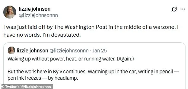 Washington Post Journalist Laid Off in Ukraine's War Zone as Reporting Continues