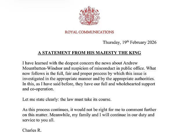 King Charles III's Unprecedented Support for Police Probe into Prince Andrew Marks Monarchy's Pivotal Moment