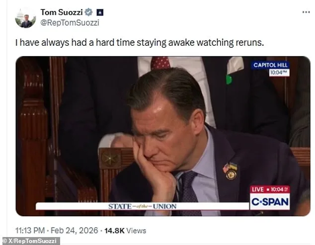 Democratic Lawmakers Appear Tired During Trump's Nearly Two-Hour State of the Union Address