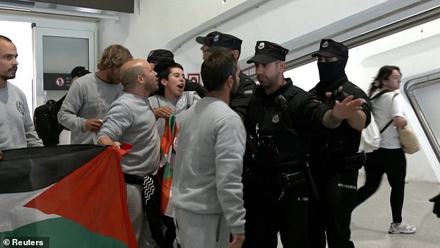 Basque Police Clash With Gaza Activists And Families At Bilbao Airport